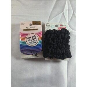 Scunci Elastics Hair Ties 30 Total and Scunci Effortless Black Twisters 6 Pcs